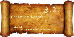 Czeizler Kornél névjegykártya